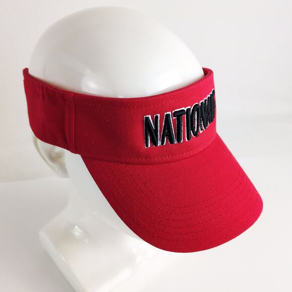 Champion MLB Washington DC Nationals Sun Visor Hat, Red Adjustable Strap - Picture 2 of 7